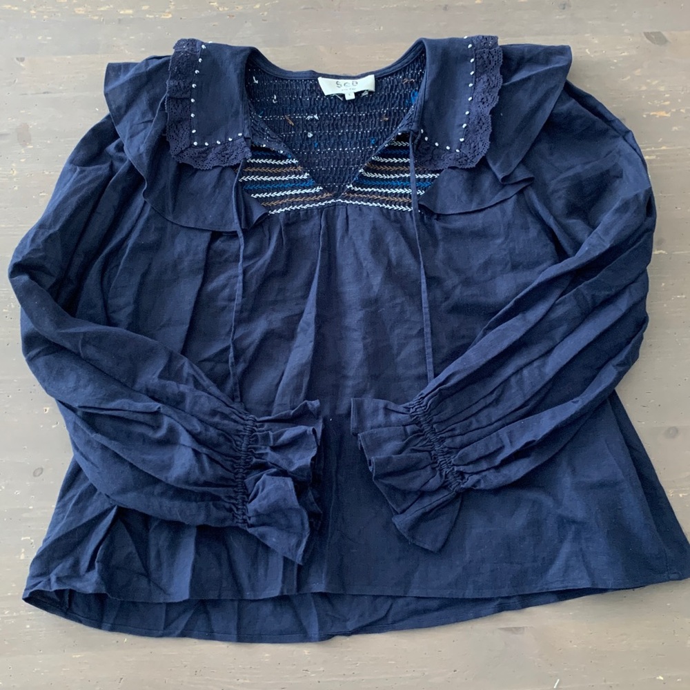 Sea New York Luna Linen Blouse long Sleeve - Picture 2 of 6